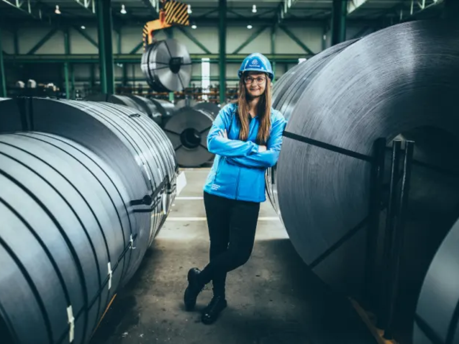 thyssenkrupp femaile operator on shop floor